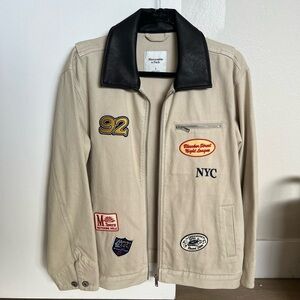 Abercrombie & Fitch Patchwork Denim Workwear Jacket